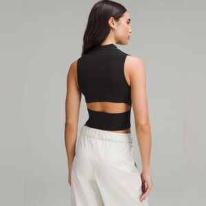 NWT!! lululemon Open Back Half Zip Sweater BLACK!!